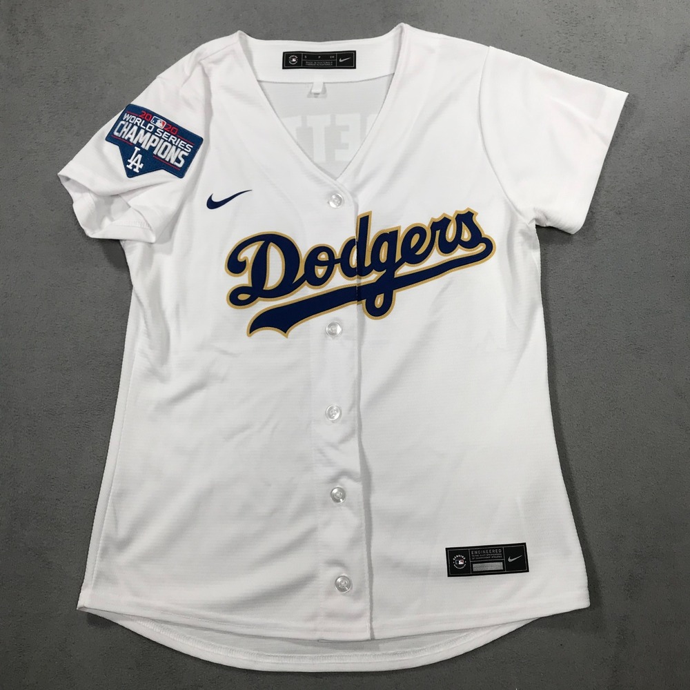 LA Dodgers Mookie Betts Nike Jersey Women's S White 2020 World Series Champions